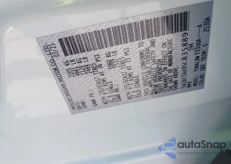 2025 Nissan Rogue S Fwd z USA, uszkodzony, nr VIN 5N1BT3AA9SC835889